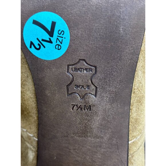 Tory Burch Suede Brown Block Heel Booties Size 7.5 - Picture 10 of 14